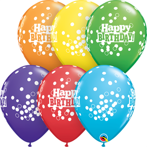 49852 Birthday Confetti Dots 11" Round