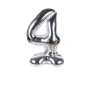 Standing Air Fill Number "4" Silver