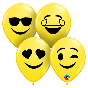 57961 Yellow Smiley Faces Assortment 5" Round