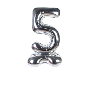 Standing Air Fill Number "5" Silver