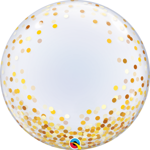 89727 Gold Confetti Dots Bubble Balloon