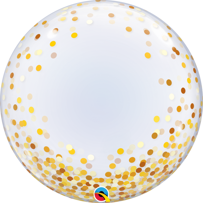 89727 Gold Confetti Dots Bubble Balloon