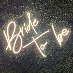 Bride To Be Neon Sign Rental - White