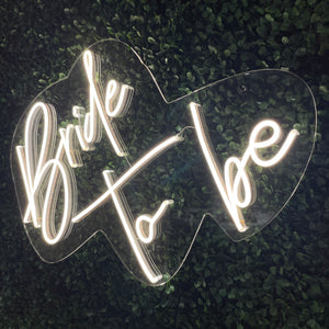 Bride To Be Neon Sign Rental - White