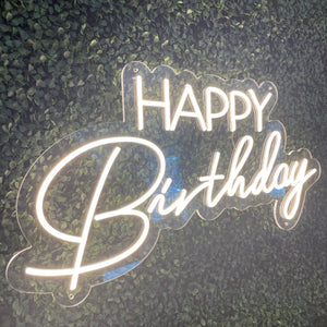 Happy Birthday Neon Sign Rental - Mixed Fonts