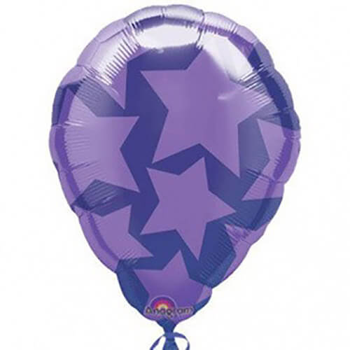 07712 Purple Stars Perfect Balloon