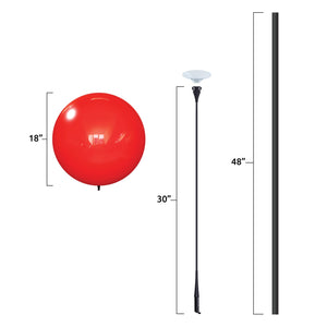 Reusable Balloon Long Pole Kit with Pole Brackets & Bands