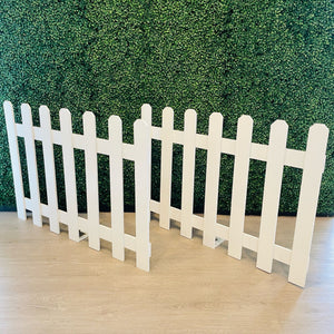 Set of 2 White Picket Fence Cutouts Rental
