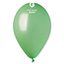 Load image into Gallery viewer, 119404 Gemar Metallic Mint Green 11-12&quot; Round (50ct)
